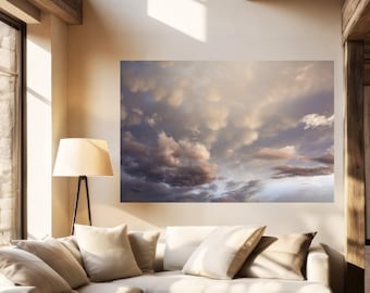 NEW** Colorado skyscape, cumulus evening clouds, soft pastel sky, evening sunset light, light clouds, divine evening light | Pastel Sunset