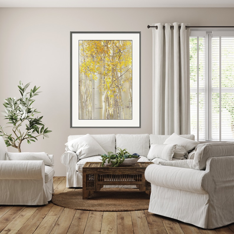 Aspen Tree Wall Art Fall Decor Colorado Art Aspen Trees Etsy