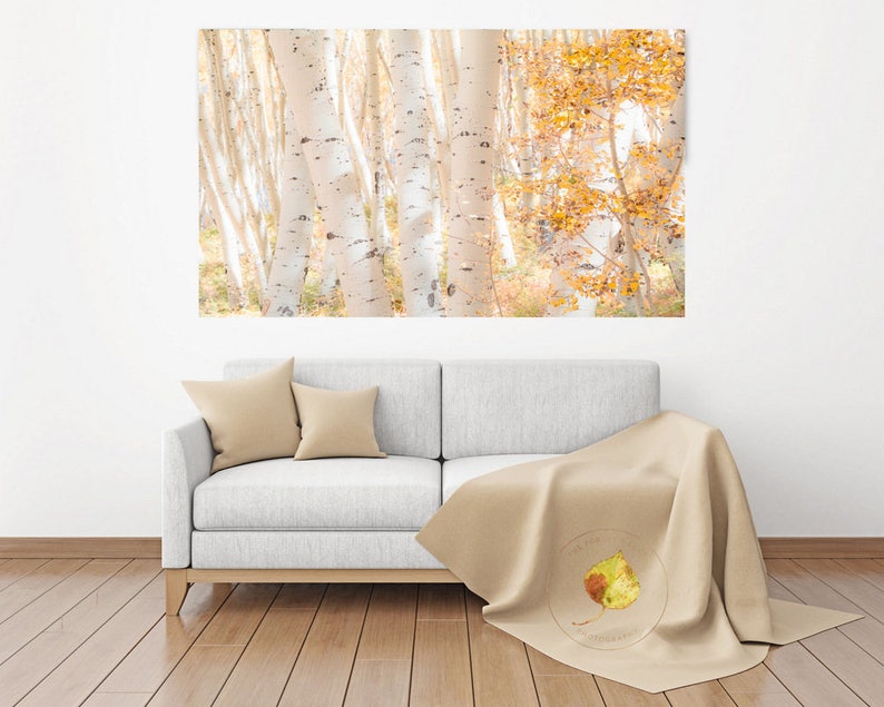 Aspen tree wall art fall decor Colorado art aspen trees Etsy