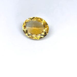 15.12 ct Brazilian Natural Lemon Quartz Oval Cut Loose Gemstone 1 piece