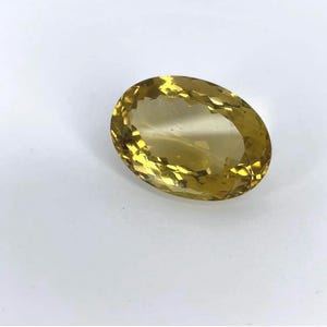 35.79 ct Brazilian Natural Green Gold Lemon Quartz Oval Cut Loose Gemstone 1 piece