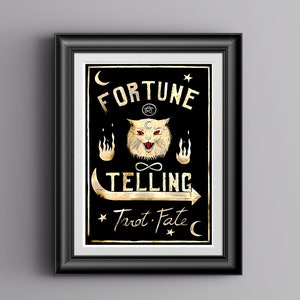 Fortune Teller Art, Tarot Print, Tarot Poster, Occult Art