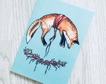 Fox Notebook, Tarot Journal, Kitsune Notebook, Fox Gift, Occult Art, Fox Journal, Tarot Gift, Stationery Gift, Fox Stationery