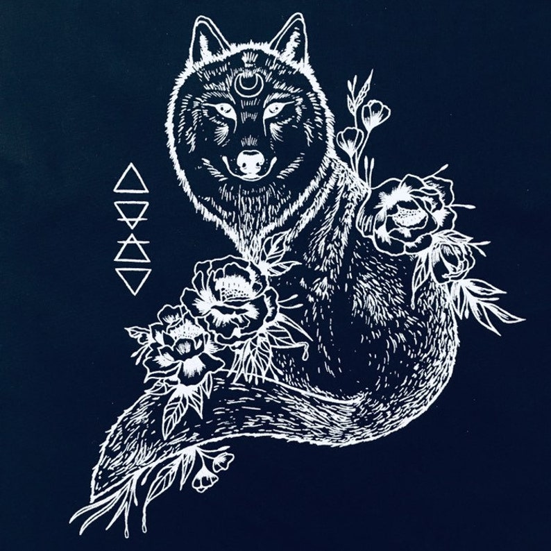 Wolf Tote Bag Wolf Print Bag Wolf Gift Wolf Bag Wolf Art Etsy