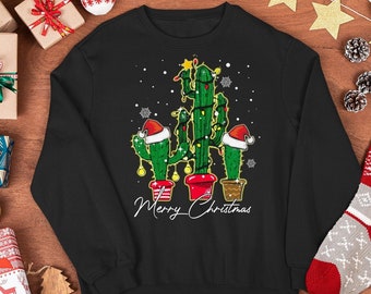cactus christmas sweater