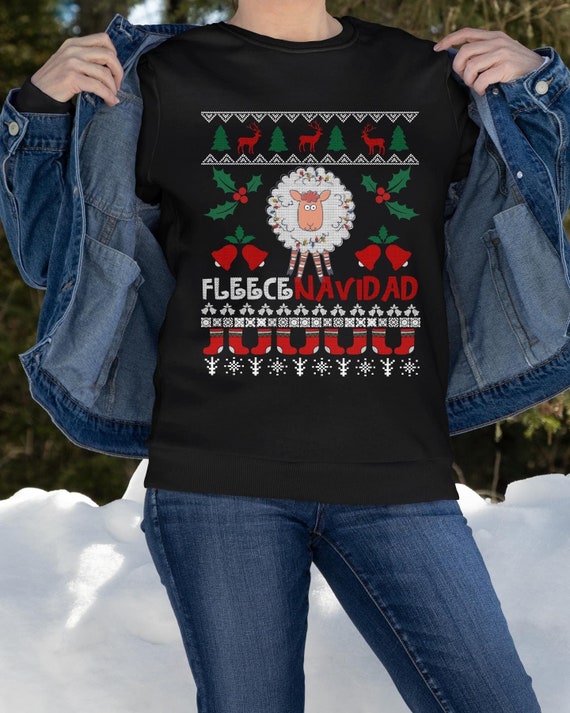 Ugly Christmas Sweater Fleece Navidad 