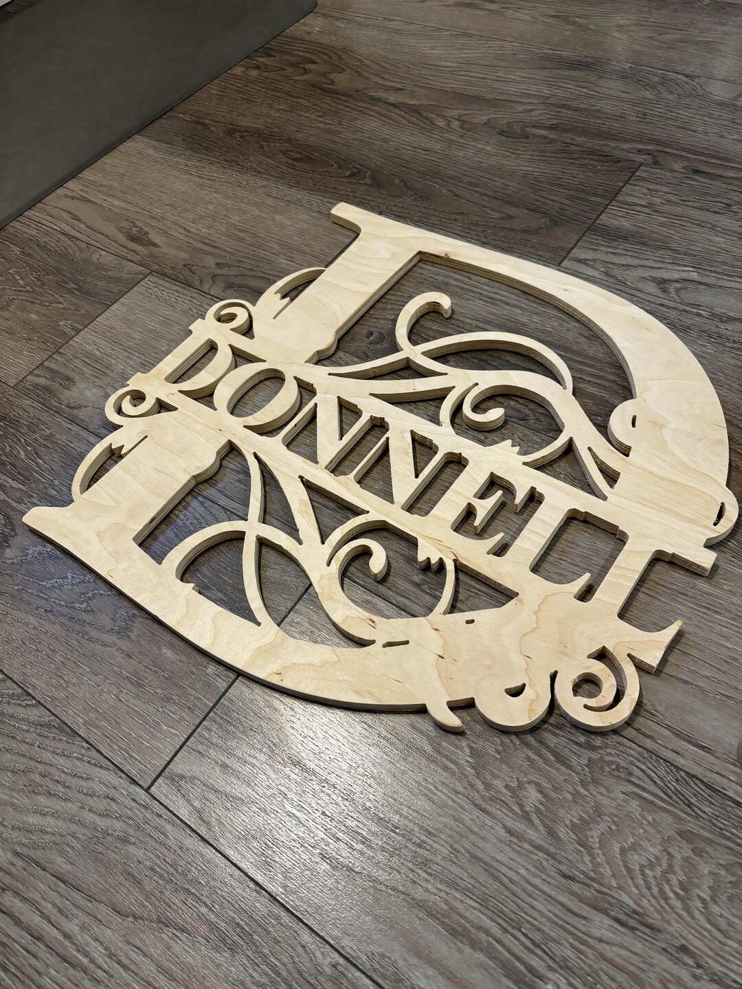 Wooden Split Monogram Sign - Etsy