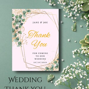 Cartes de remerciement personnalisées pour mariage : notes de remerciement élégantes pour les jeunes mariés