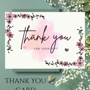 Carte de voeux élégante de gratitude : jolie note d'appréciation personnalisée pour toutes les occasions