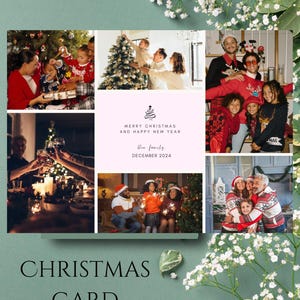 Festliche Feiertags-Grußkarte: Personalisierte Weihnachtswünsche für Familie und Freunde