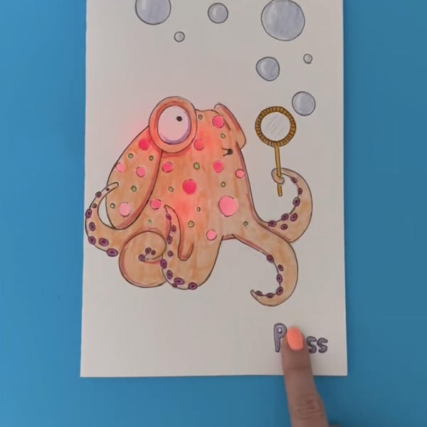 Interactive Octopus Card Template – Paper Electronics STEAM Project (DIY)