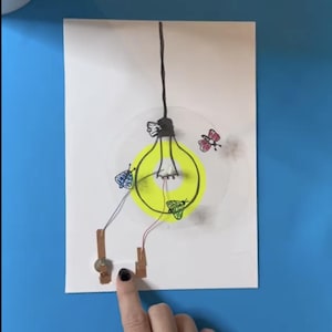 Plantilla y instrucciones "Moth Party" de Moonshotkidz para tarjetas interactivas, papel, electrónica, proyecto de arte tecnológico fácil y divertido, STEAM, bricolaje