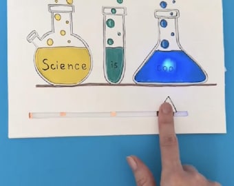 Interactive Science Card Template: DIY Paper Electronics STEM Project (Digital Download)