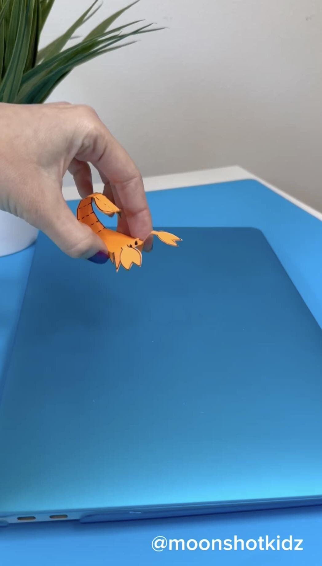 Moonshotkidz "Scorpion Paper Bot" Template & Instructions for Interactive Card Paper Electronics Easy fun tech art STEAM DIY Project