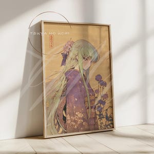 C.C. アートプリント · コードギアス ポスター · アニメ ウォールアート · 浮世絵風プリント · アニメ 誕生日プレゼント · ギアス コレクション · 日本の室内装飾 ·