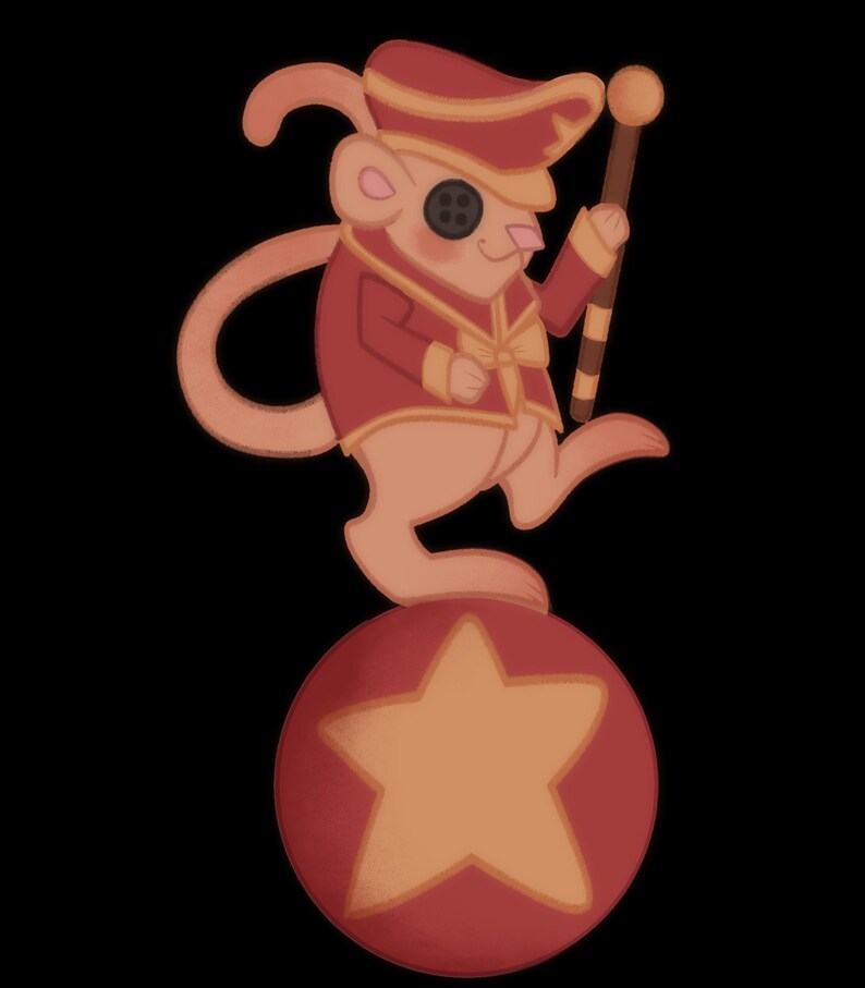 2.5" Coraline Circus Mouse Keychain & Sticker image 4