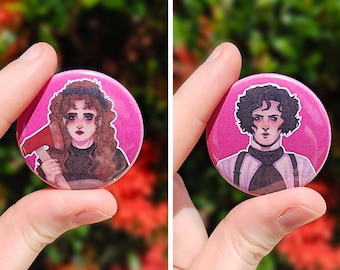 1.5" Lisa & Creature Buttons | Lisa Frankenstein