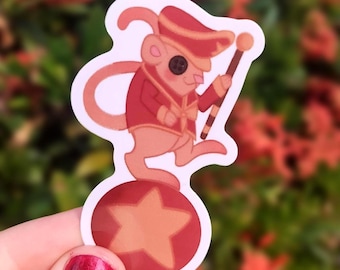 2.5&quot; Coraline Circus Mouse Keychain & Sticker