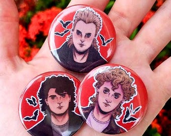1.5&quot; The Lost Boys Pin Buttons | Michael David Paul Dwayne Marko