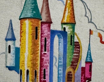 おとぎ話のお城のイラスト - オリジナルイラストアート