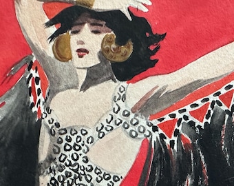 Theatre Costume Design - Dancer - Original Illustration Art