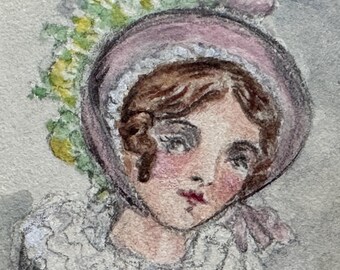 Vanity Fair Theatre Costume Design Drawing - Amelia Sedley - Original Illustration Art