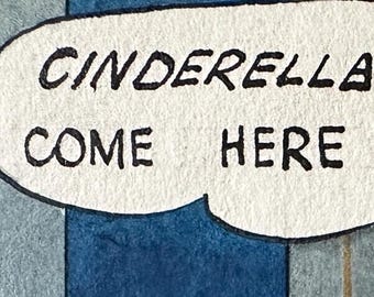 DISNEY - Cinderella Comic Strip Illustration - Single Sided - Original Illustration Art