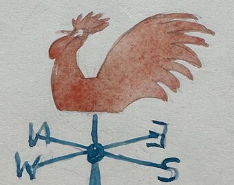 EH Shepard（くまのプーさんアーティスト） - オリジナルイラストアート - 風見鶏/風向計
