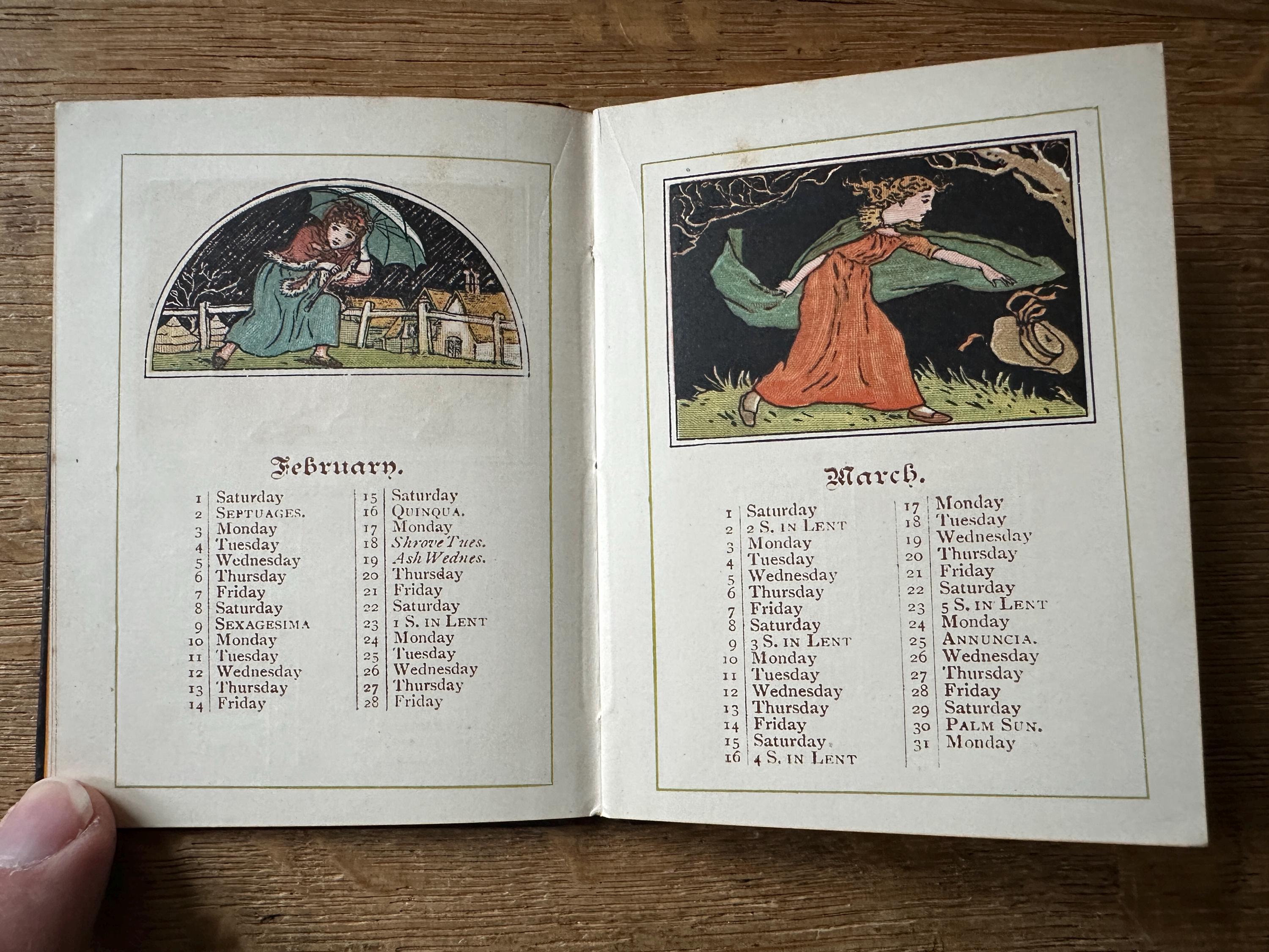 1890年のケイト・グリーナウェイ年鑑 - Etsy 日本