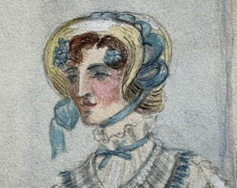 Vanity Fair Theatre Costume Design Drawing - Amelia Sedley - Original Illustration Art