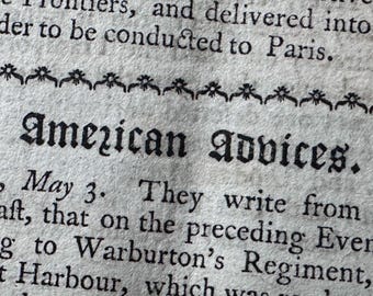 Geo Washington's Spy, James Rivington's Connection to 1756 Newspaper