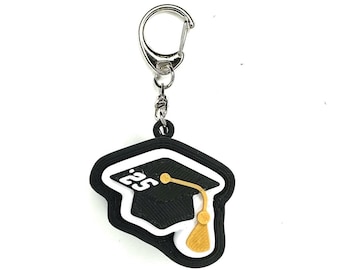 Graduation Cap Class of 2025 Fidget Clicker Keychain- Portable Sensory Toy for Focus & Anxiety, Celebration, College, High School, Grad