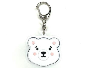 Polar Bear Fidget Clicker Keychain- Portable Sensory Toy for Focus & Anxiety, Animals, Pets, Fun, Cute