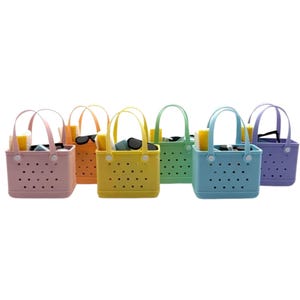 Mini 3D Printed Bogg Beach Bag 10 Color Options w/ towel, sunscreen, sandals, sunglasses, book, Stanley mug, Lunchables Miniverse Summer image 11