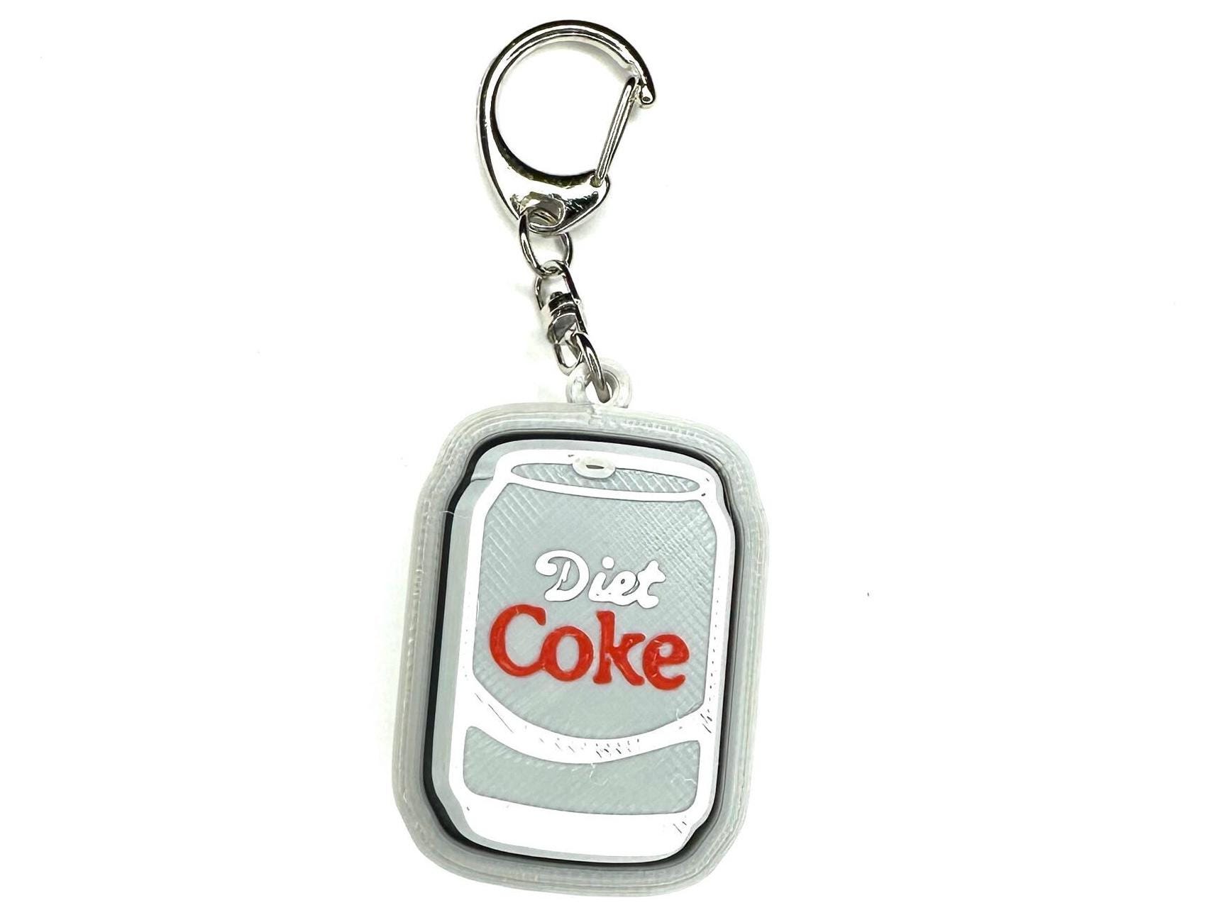 Diet Coke Soda Cola Can Fidget Clicker Keychain- Portable Sensory