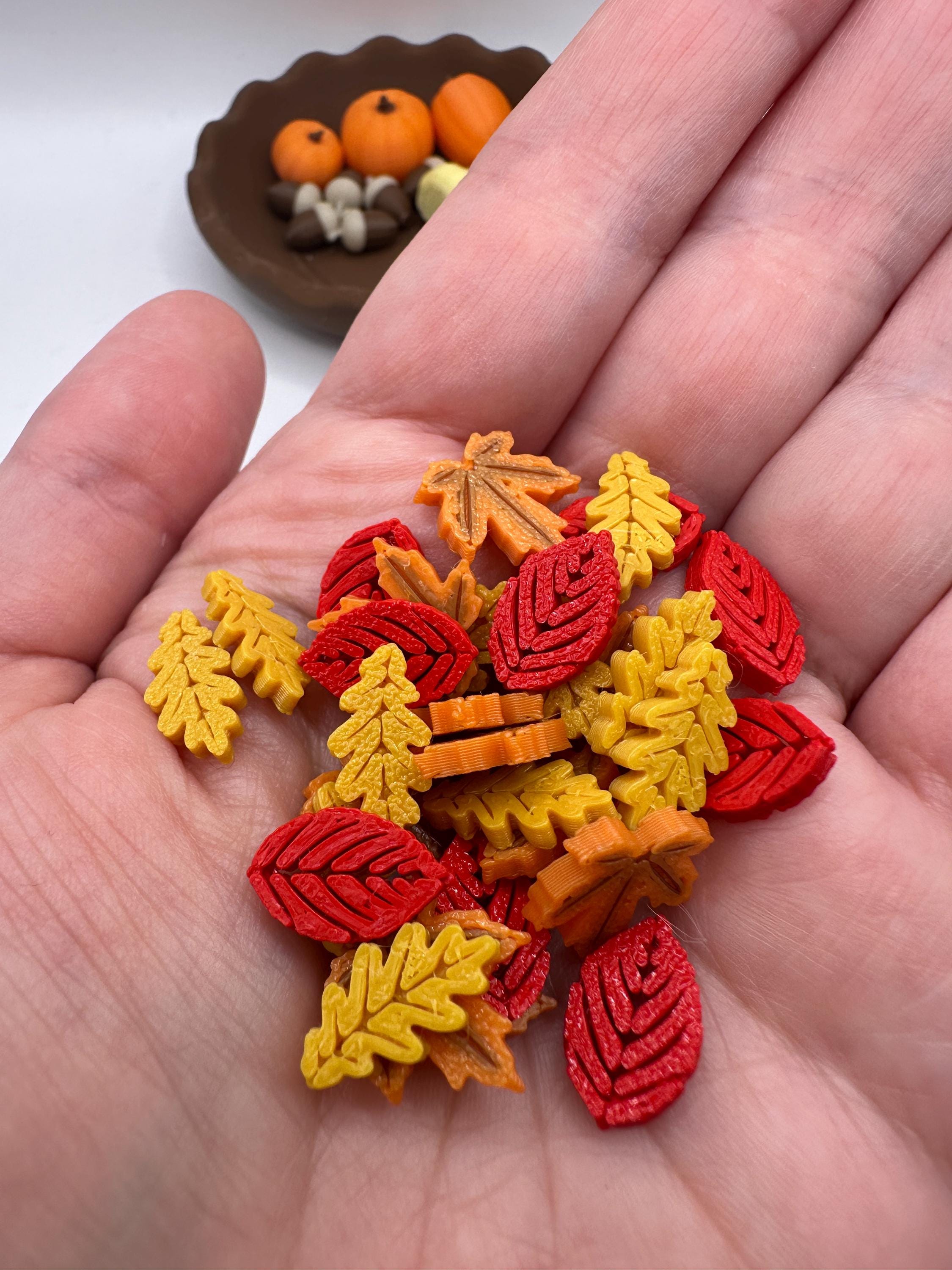 Diy Fall Fidgets Mini 3D Printed Autumn Mini Harvest Bounty Fidget Dish With Fillers ...