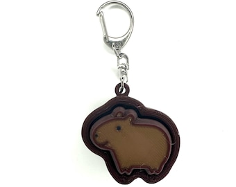 Capybara Fidget Clicker Keychain- Portable Sensory Toy for Focus & Anxiety, Animals, Pets