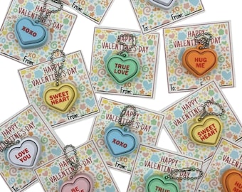 Valentine's Day Classroom Pack Fidget Clicker Kit Set of 25- Classic Style Keychain- Portable Sensory Toy, Anxiety, Valentine's Day