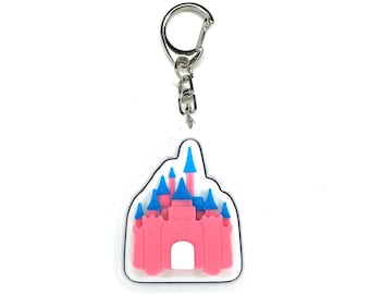 Sleeping Beauty Castle Fidget Clicker Keychain- Portable Sensory Toy for Focus & Anxiety, Disney