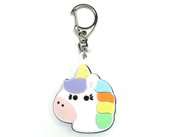 Unicorn Fidget Clicker Keychain- Portable Sensory Toy for Focus & Anxiety, Animals, Pets, Fun, Cute