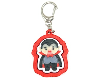 Halloween Dracula Fidget Clicker Keychain-  Autumn, Fall, Monster, Vampire, Count, Portable Sensory Toy for Focus & Anxiety, Trick or Treat