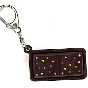 Little Debbie Cosmic Brownie Fidget Clicker Keychain- Portable Sensory Toy for Focus & Anxiety, Food, Snacks, Chocolate