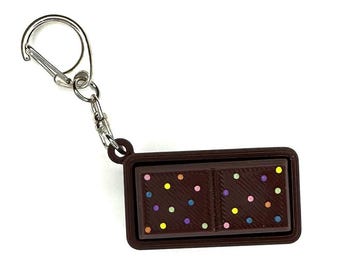 Little Debbie Cosmic Brownie Fidget Clicker Keychain- Portable Sensory Toy for Focus & Anxiety, Food, Snacks, Chocolate