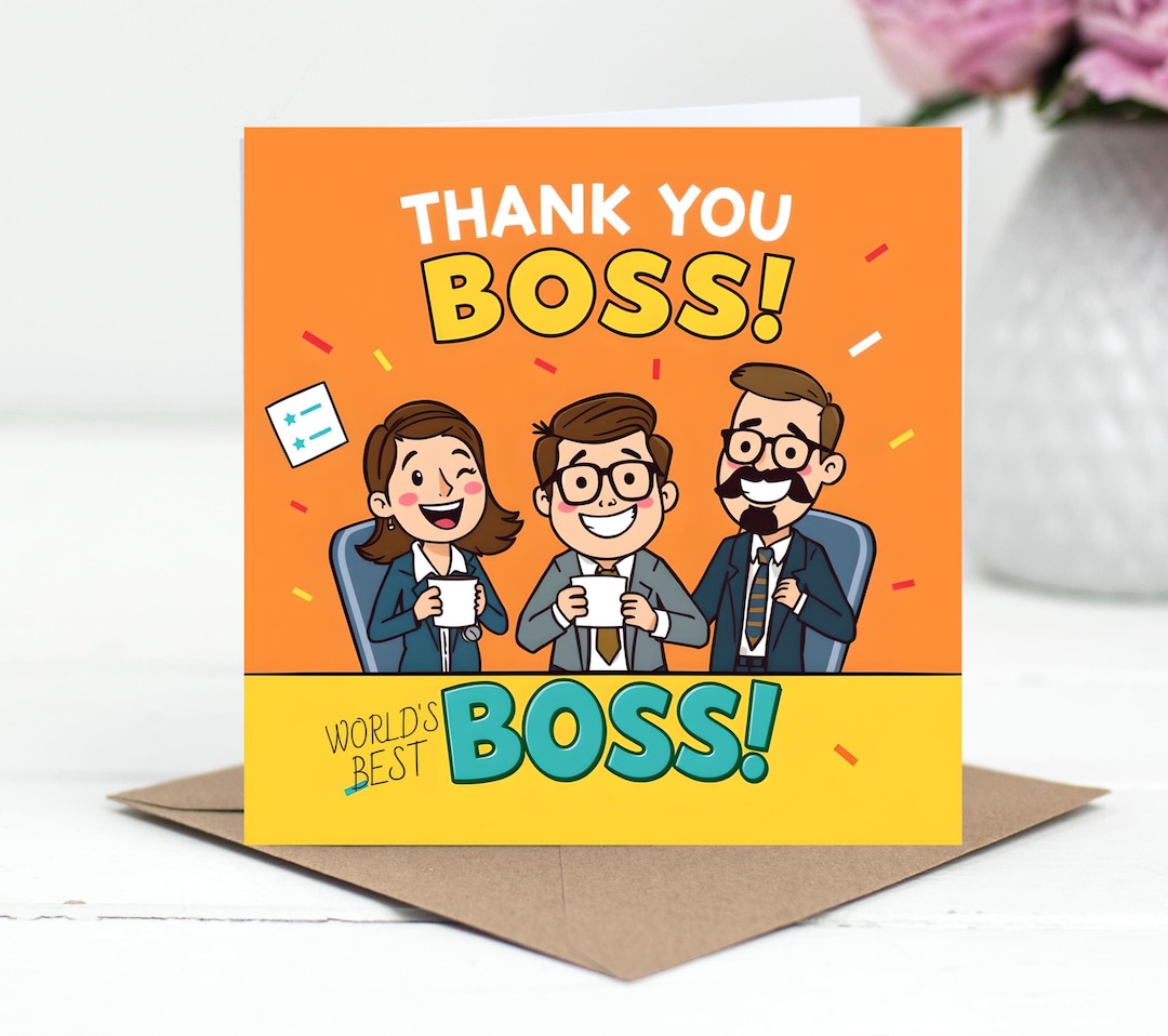 Boss Thank You Card I Thank You Card for Manager I Thank You Card for ...