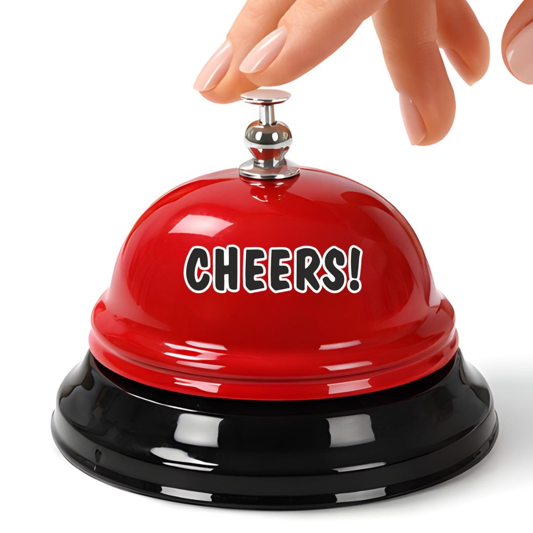 Novelty Cheers Service Desk Bell Funny Celebration Gift Desk Bell Party ...