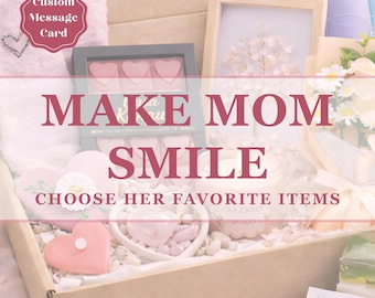 Build Your Own Mom Gift Box: Self-Care Spa Set for Mom Birthday Gift Basket New Mom Care Package for Her Happy Mothers Day Gift Box