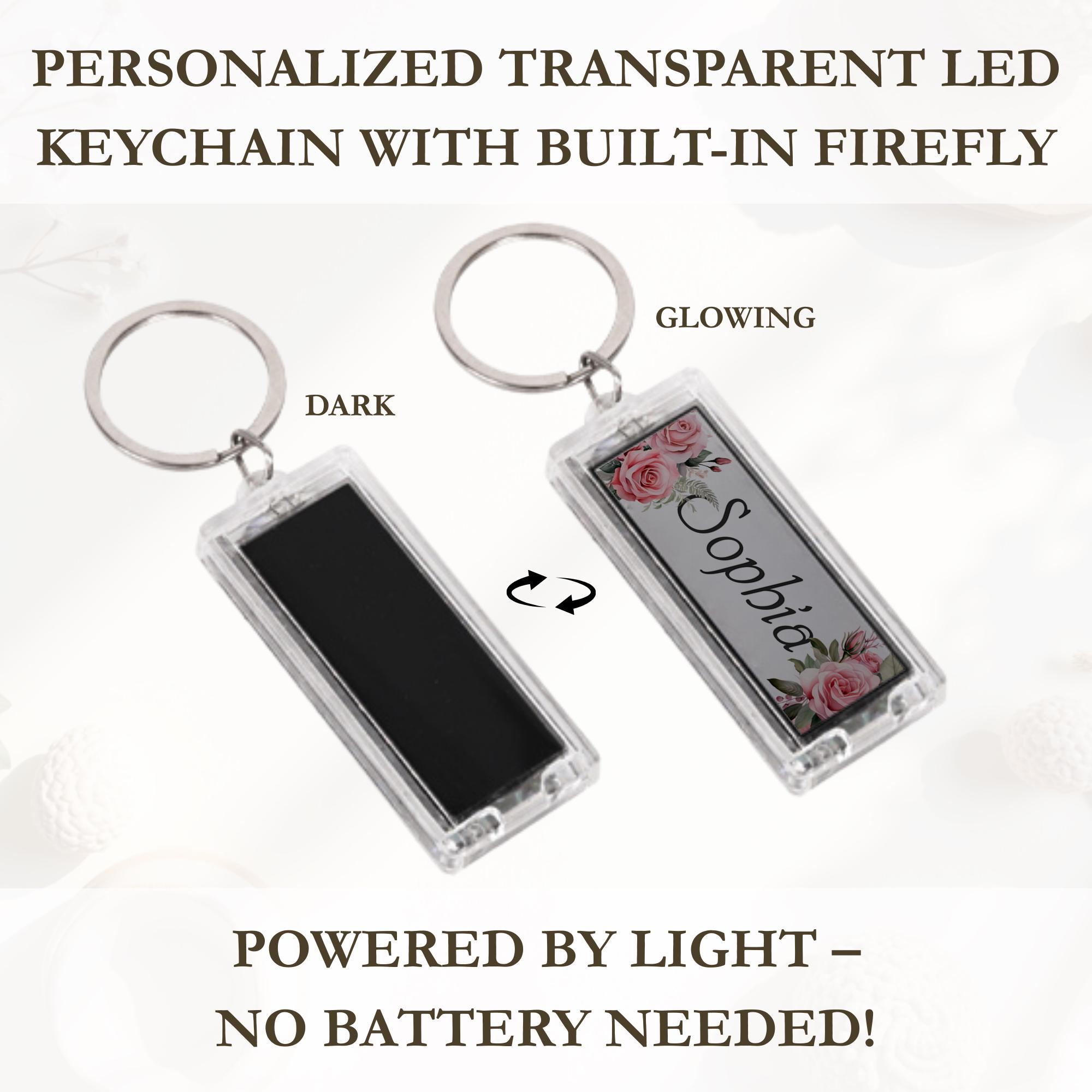 car keychain solar flashing keychain personalized solar keychains Cool Personalized Solar LED Keychain Nametag for Men, Kids, Women, Custom Name Keychain for New Driver or Couple Gift, Father's Day Keychain