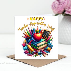 Glückliche Lehrer-Tag-Anerkennungs-Gruß-Karte glückliche landesweite Wertschätzungs-Woche glückliche Lehrer-Tag -Grußkarte Danke Lehrer-Geschenkidee