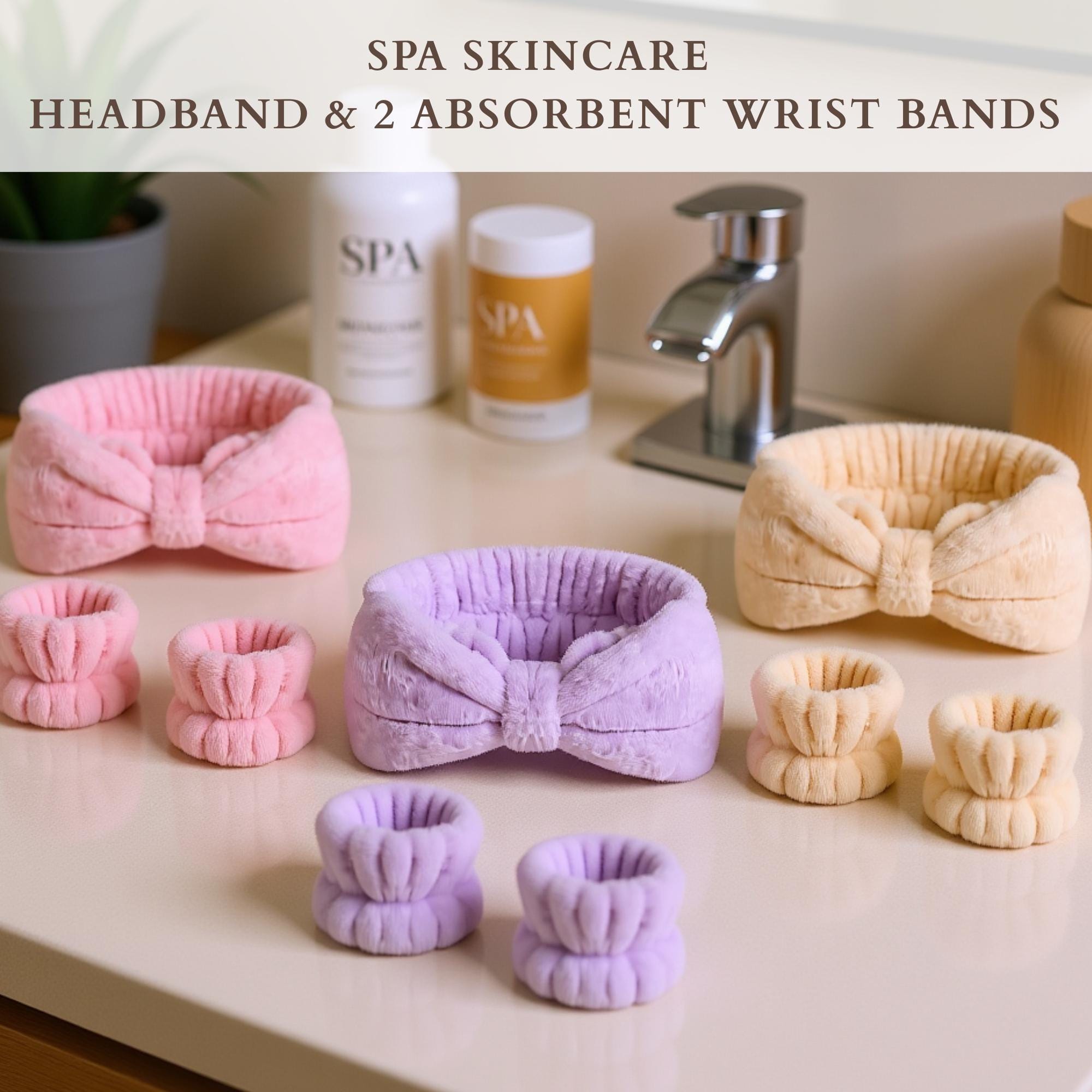 Cute Soft Towel Hair Headband – Makeup, Bath, Spa Head Wrap, Face Wash Band (Multicolor) 3 thumbnail image