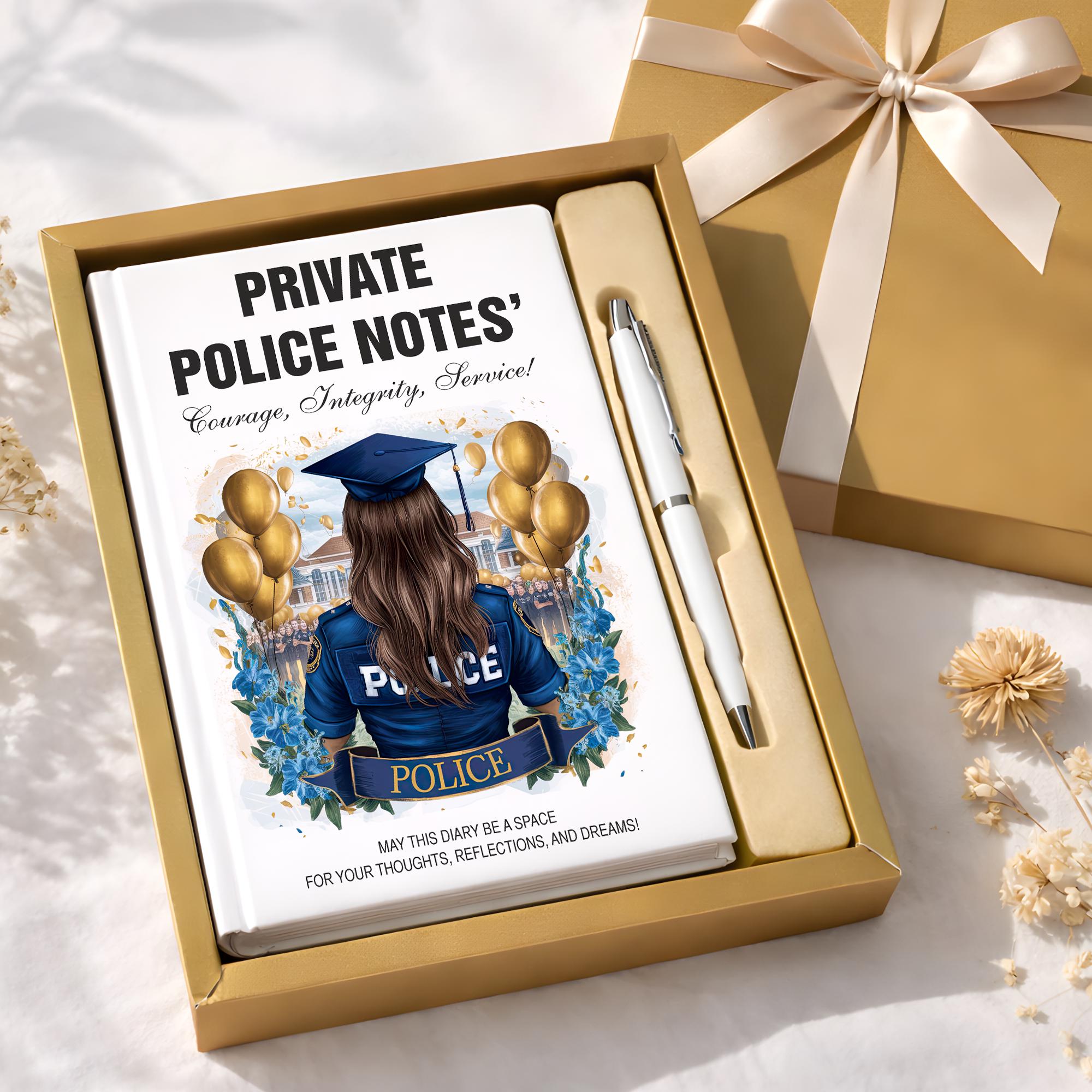 Police Officer Graduation Gift Notebook, Female Police Officer Journal ...